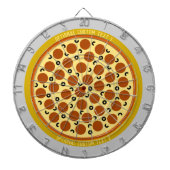Aangepaste aangepaste Pizza | Pepperoni en olijven Dartbord (Voorkant)
