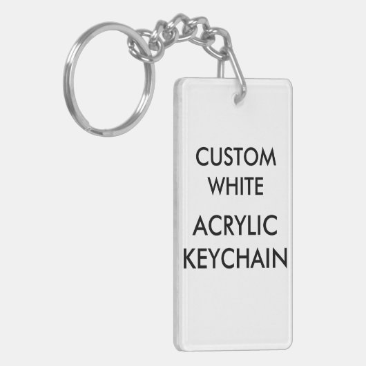 Aangepaste, aangepaste rechthoekige acrylische Sle Sleutelhanger (Voorkant Links)