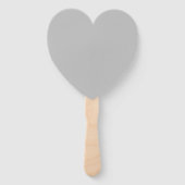 Aangepaste, aangepaste SILVER GRAY HEART WEDDING F Handwaaier (Achterkant)