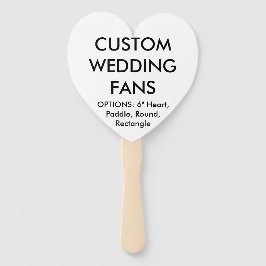 Aangepaste, aangepaste Sjabloon voor HEART WEDDING Handwaaier