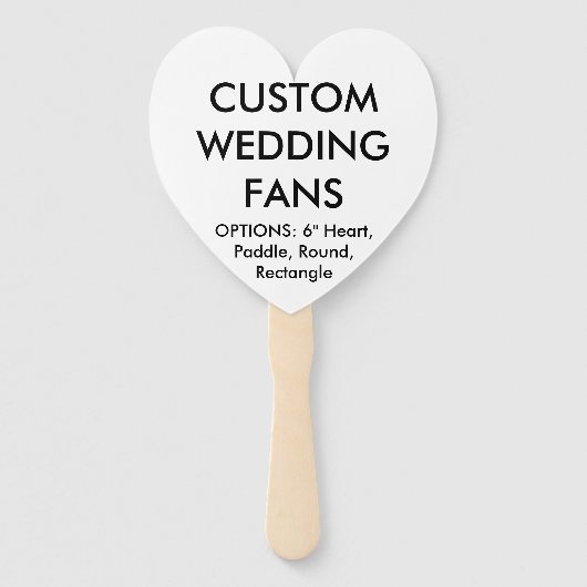 Aangepaste, aangepaste Sjabloon voor HEART WEDDING Handwaaier (Voorkant)