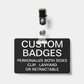 Aangepaste, aangepaste Sjabloon voor METALE CLIP B Badge (Voorkant met clip)