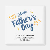 Aangepaste aangepaste tekst voor Happy Fathers Day Magneet (Voorkant)