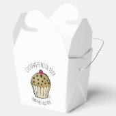 Aangepaste aangepaste tekst voor mini-moffin bedankdoosjes (Geopend)