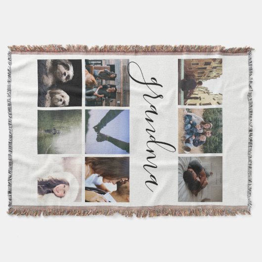 Aangepaste aangepaste Typografie en fotocollage Deken (Voorkant)