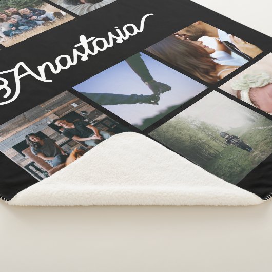 Aangepaste aangepaste Typografie en fotocollage Sherpa Deken (3/4)