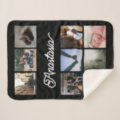 Aangepaste aangepaste Typografie en fotocollage Sherpa Deken (Voorkant (horizontaal))