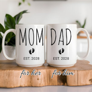 Aangepaste Aankondiging Nieuwe Baby   Modern Scrip Koffiemok