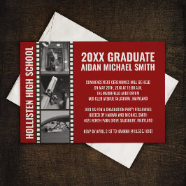 Aangepaste aankondigingen voor fotografie [rood]