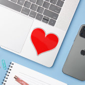 Aangepaste aanpasbare hartafhankelijke vormlaserba sticker (Laptop met iPhone)