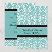 Aangepaste aanroepingskaart voor GraduPartij Blauw Kaart (Voorkant / Achterkant)