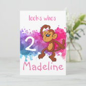 Aangepaste aap verjaardagskaart kaart (Staand voorkant)