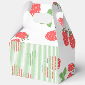 Aangepaste aardbei en strepen Groen RE Bedankdoosjes (Achterkant)