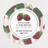 Aangepaste aardbei Klassic Round Sticker (Design 2)