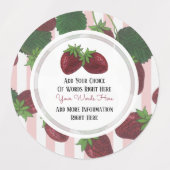 Aangepaste aardbei Klassic Round Sticker (Design 1)