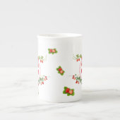 Aangepaste Aardbei Monogrammed Porselein Kop (Voorkant)