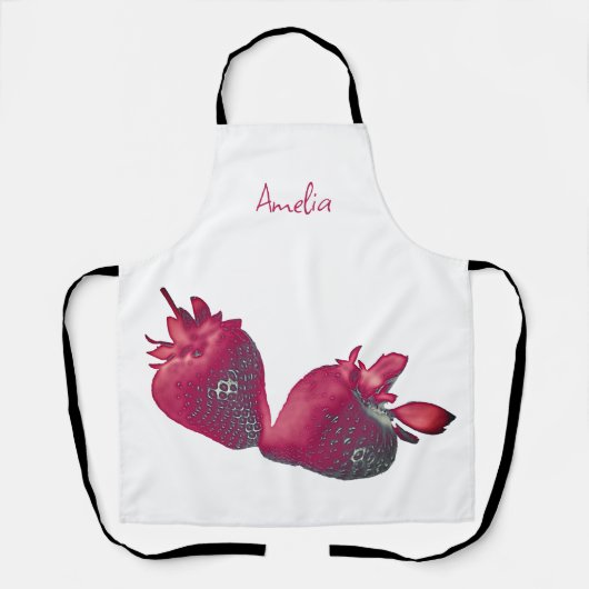 Aangepaste aardbei schort (Voorkant)