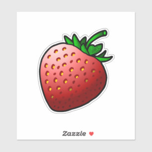 Aangepaste aardbei vinyl sticker