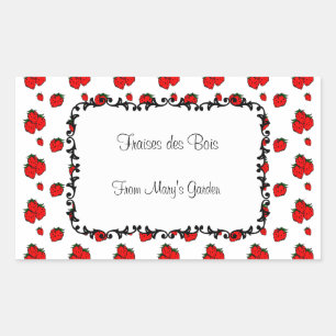 Aangepaste Aardbeien Patroonkanning Sticker