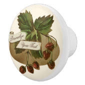 Aangepaste aardbeien Retro Fruit Old School Keramische Knop (Rechts)