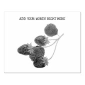 Aangepaste aardbeistempel 	rubberstempel (Afrduk)