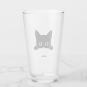 Aangepaste Aardige Kat Huisdier Naam Glas (Achterkant)