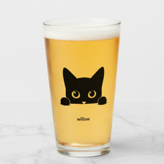 Aangepaste Aardige Kat Huisdier Naam Glas