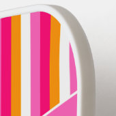 Aangepaste Abstracte bloemen, strepen, monogrammen Pickleball Paddle (Links Detail)