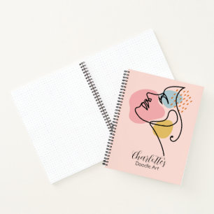 Aangepaste Abstracte doodle art schets Notitieboek