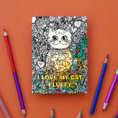 Aangepaste Abstracte kattenkleuring Briefkaart