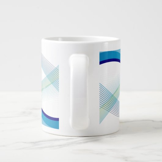 Aangepaste Abstracte koffie-Mok Extra Grote Beker (Achterkant)