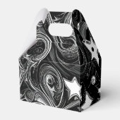 Aangepaste Abstracte maan en sterren Bedankdoosjes (Achterkant)