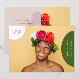 Aangepaste, Abstracte Multi-Color Fun Afstuderen S Aankondiging