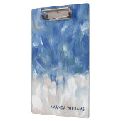 Aangepaste Abstracte oceaanacrylpenseelstreken Klembord (Links)