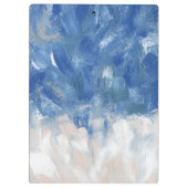 Aangepaste Abstracte oceaanacrylpenseelstreken Klembord (Achterkant)