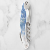 Aangepaste Abstracte oceaanacrylpenseelstreken Kurkentrekker (Achterkant)