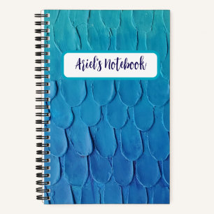 Aangepaste Abstracte Onderwater Blauwe Ombre Zeeme Notitieboek