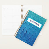 Aangepaste Abstracte Onderwater Blauwe Ombre Zeeme Planner (Display)