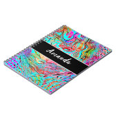 Aangepaste, Abstracte, vloeiende kunst met tranqui Notitieboek (Linkerzijde)