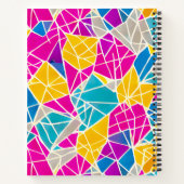 Aangepaste Abstracte vormen en lijnen Levendig Notitieboek (Achterkant)