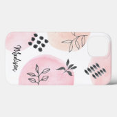Aangepaste Abstracte vormen van Trendy roze Case-Mate iPhone Case (Achterkant (horizontaal))