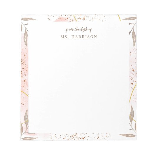 Aangepaste abstracte Waterverf-laptop Notitieblok (Voorkant)