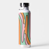 Aangepaste Abstracte wavy lijnen met oprolmechanis Waterfles (Rechts)