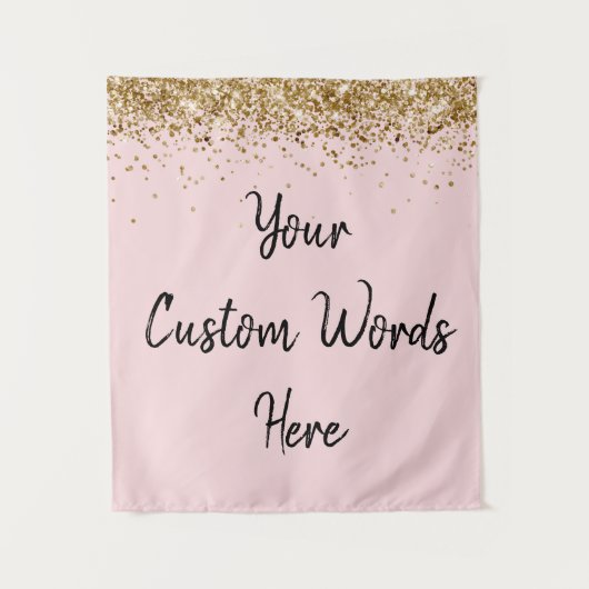 Aangepaste achtergrond Aangepaste foto Prop Blush Wandkleed (Voorkant)