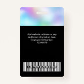 Aangepaste achtergrond afbeelding Bedrijfsnaam Log Badge (Achterkant)