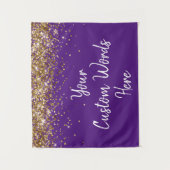 Aangepaste achtergrond Birthday Party Photo Booth  Wandkleed (Voorkant)