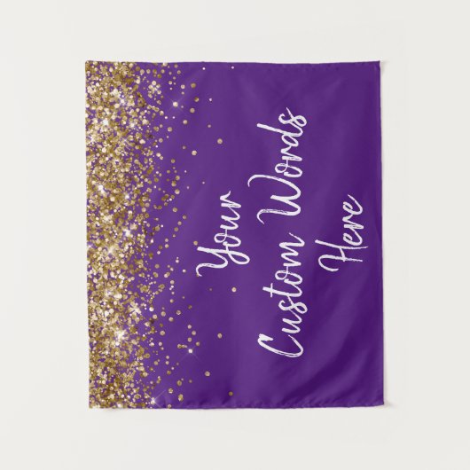 Aangepaste achtergrond Birthday Party Photo Booth  Wandkleed (Voorkant)