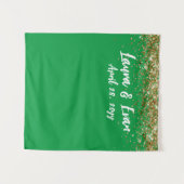 Aangepaste Achtergrond Bruiloft Fotocabine Groen e Wandkleed (Voorkant (horizontaal))