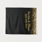 Aangepaste achtergrond Bruiloft Fotocabine Zwart e Wandkleed (Voorkant (horizontaal))