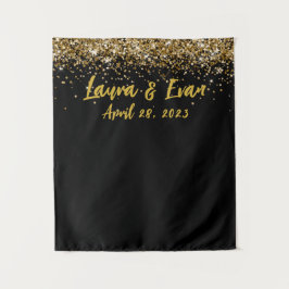 Aangepaste achtergrond Bruiloft Fotocabine Zwart e Wandkleed